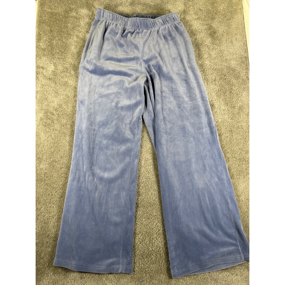 Better Together Blue Velour Wide Leg Lounge Pants STK10530 Medium